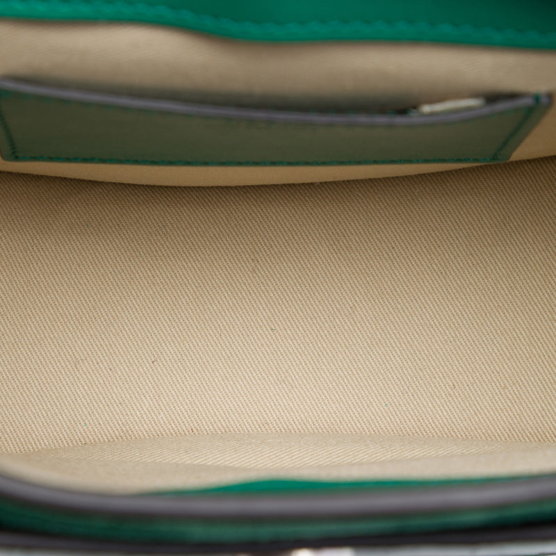 Small Croc Embossed Leather Tess Satchel - Image 4