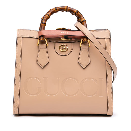 Medium Calfskin Bamboo Diana Satchel - Image 1