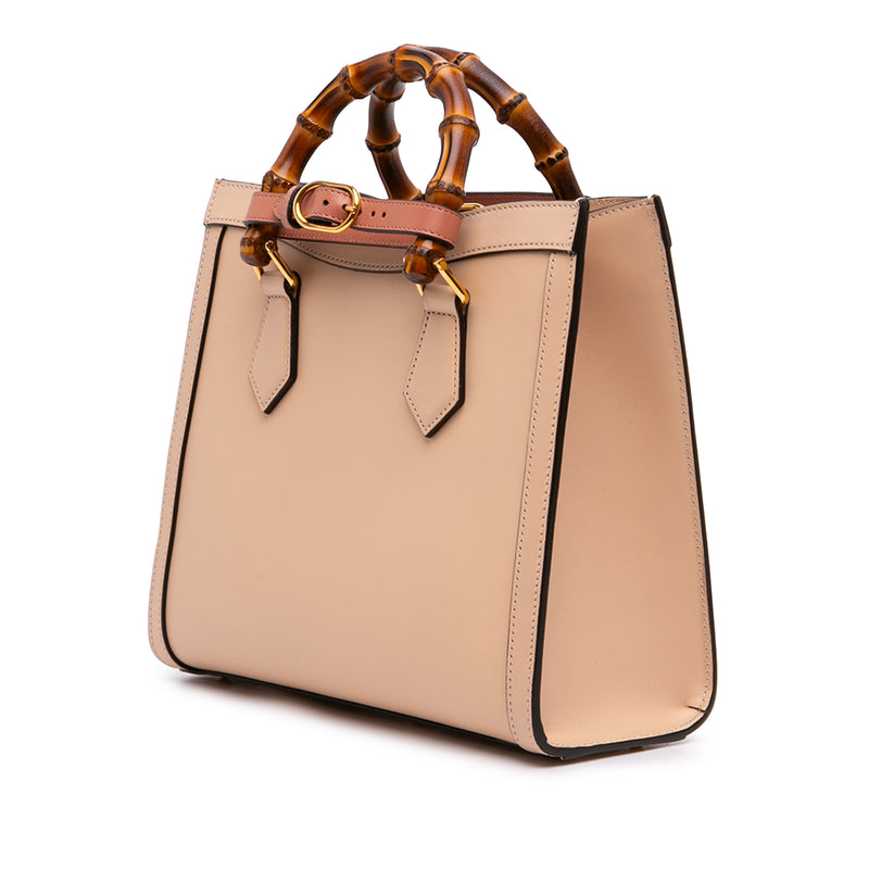 Medium Calfskin Bamboo Diana Satchel - Image 2