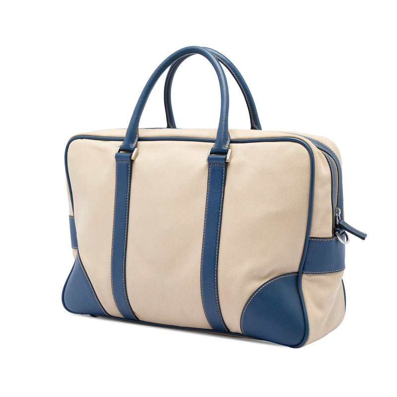 Saffiano Trimmed Canvas Briefcase - Image 2