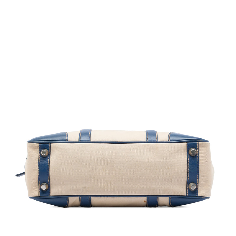 Saffiano Trimmed Canvas Briefcase - Image 3