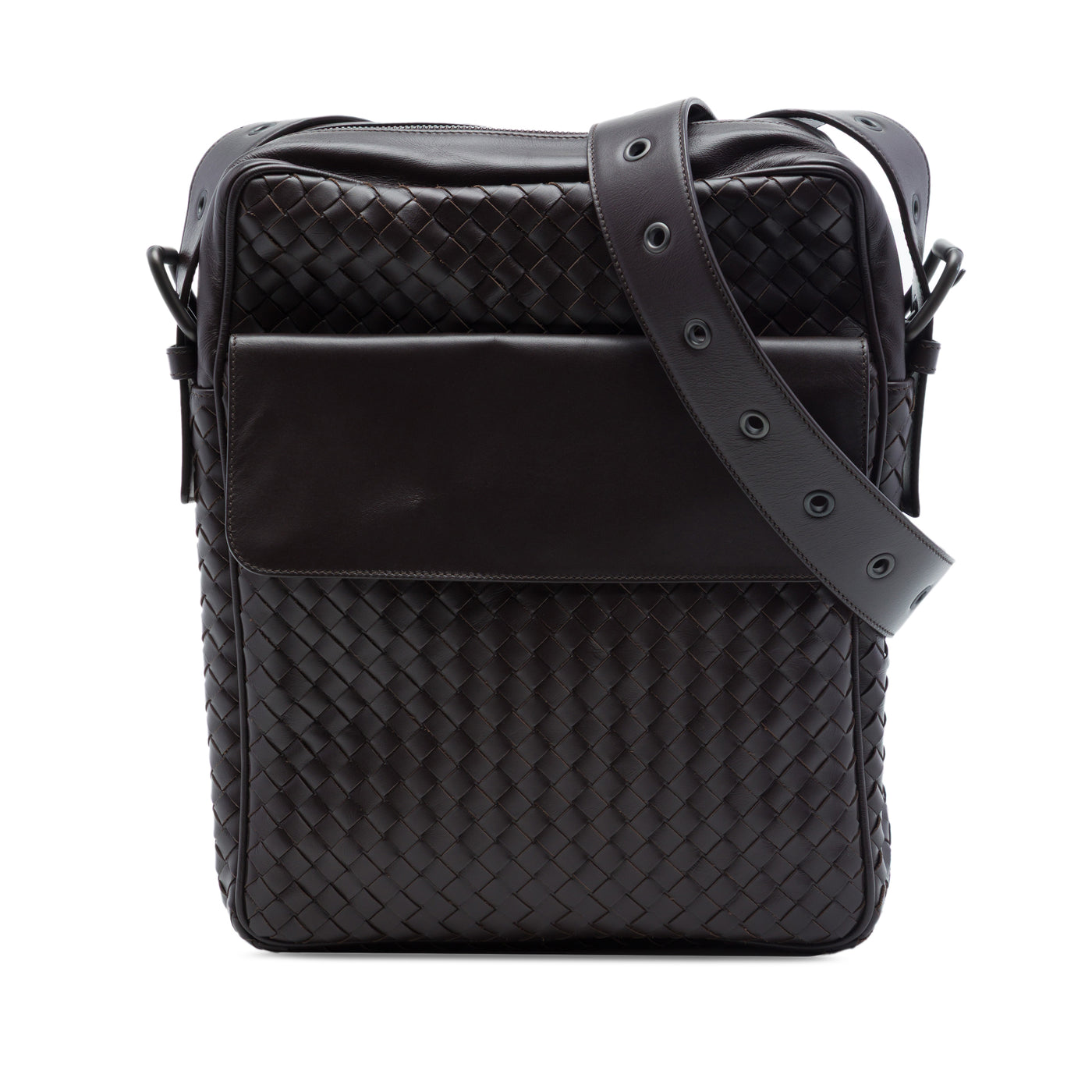 Nappa Intrecciato Front Pocket Crossbody - Image 1