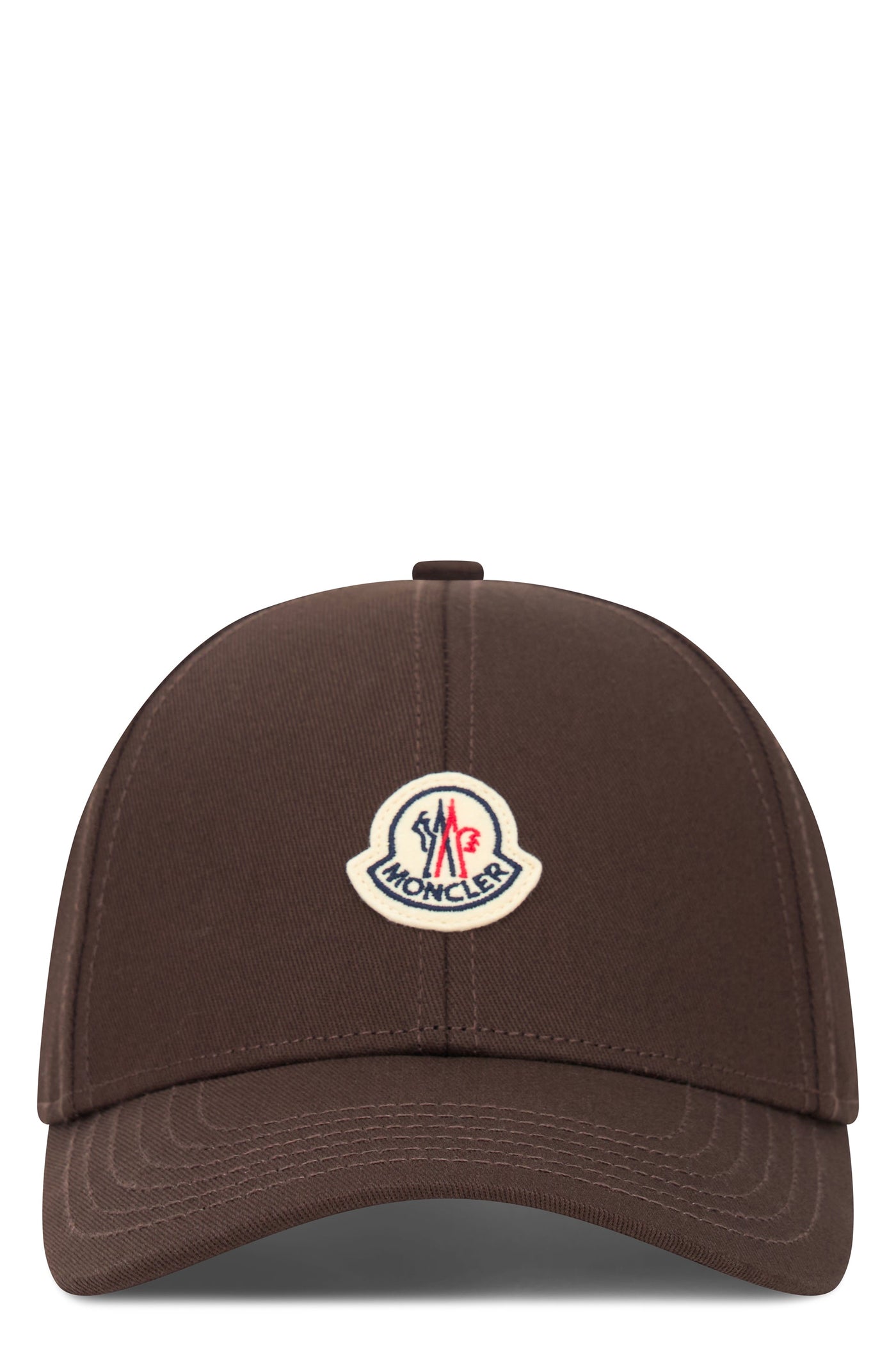 Moncler L20913b00037 Logo-Embroidered Cotton Baseball Cap — Brown Caps