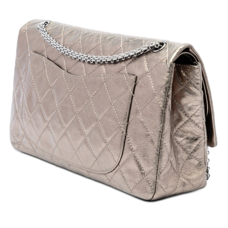 Metallic Aged Calfskin Reissue 2.55 Double Flap 227 - Image 2
