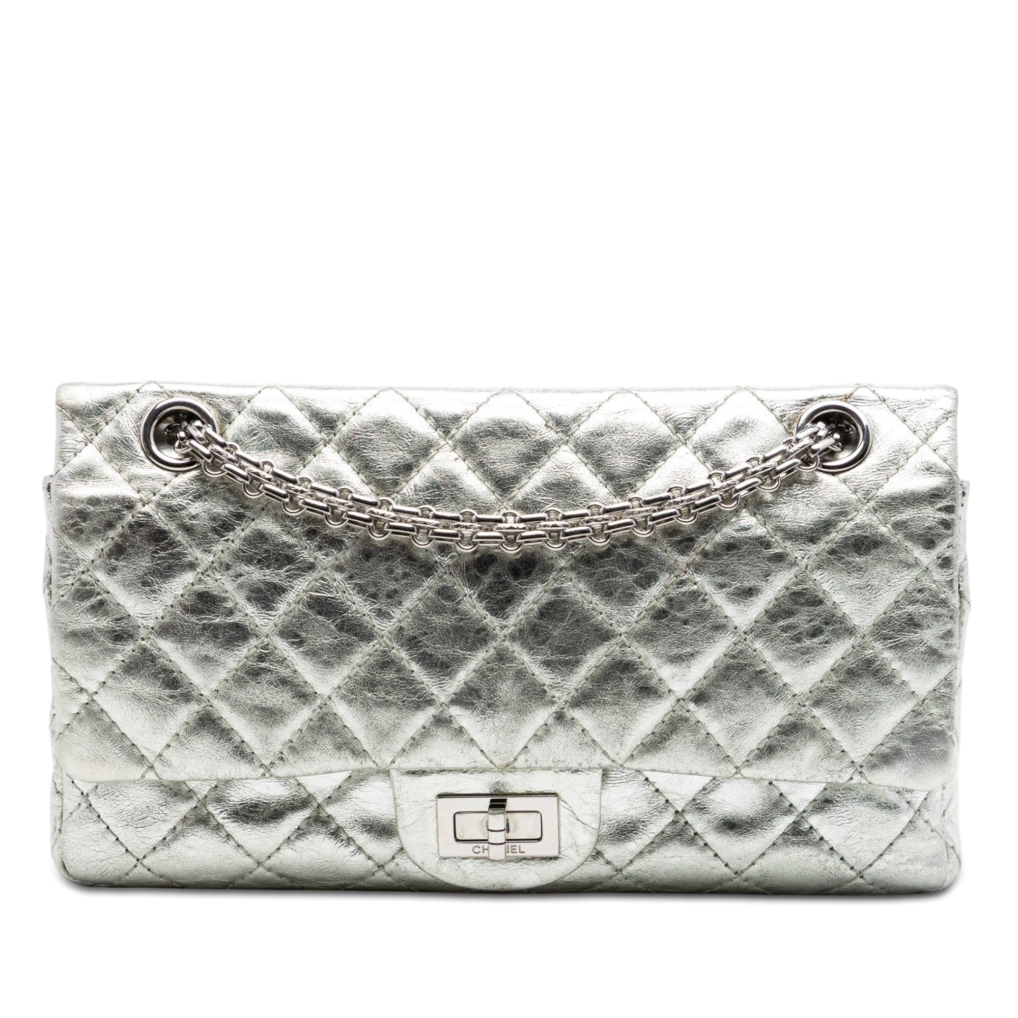 Metallic Aged Calfskin Reissue 2.55 Double Flap 225 - Image 1