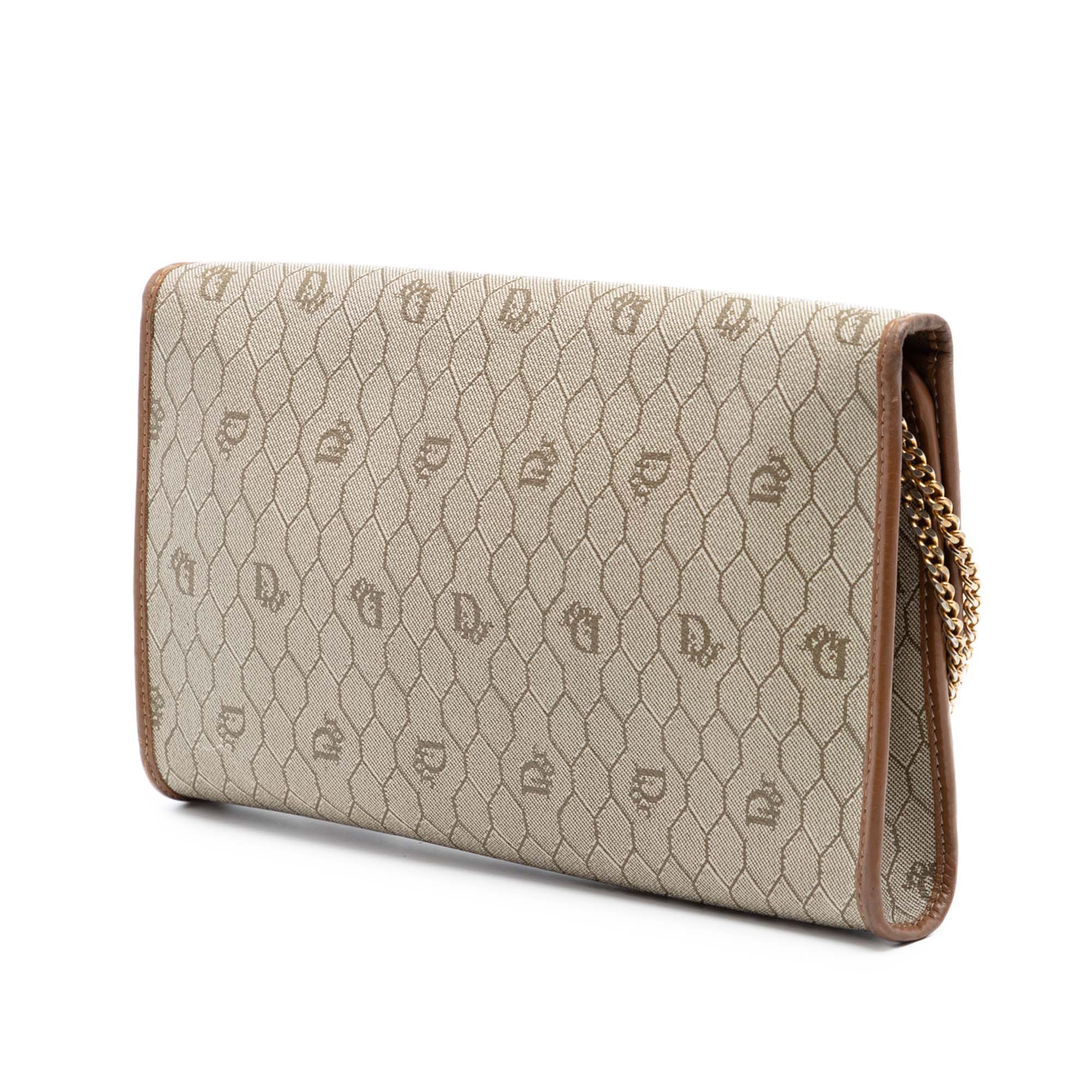 Honeycomb Coated Canvas Chain Shoulder Bag - Image 2
