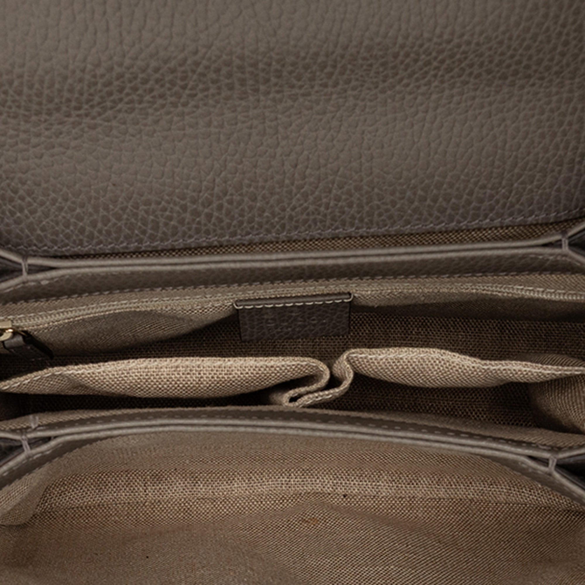 Small Dollar Calf Interlocking G Satchel - Image 4