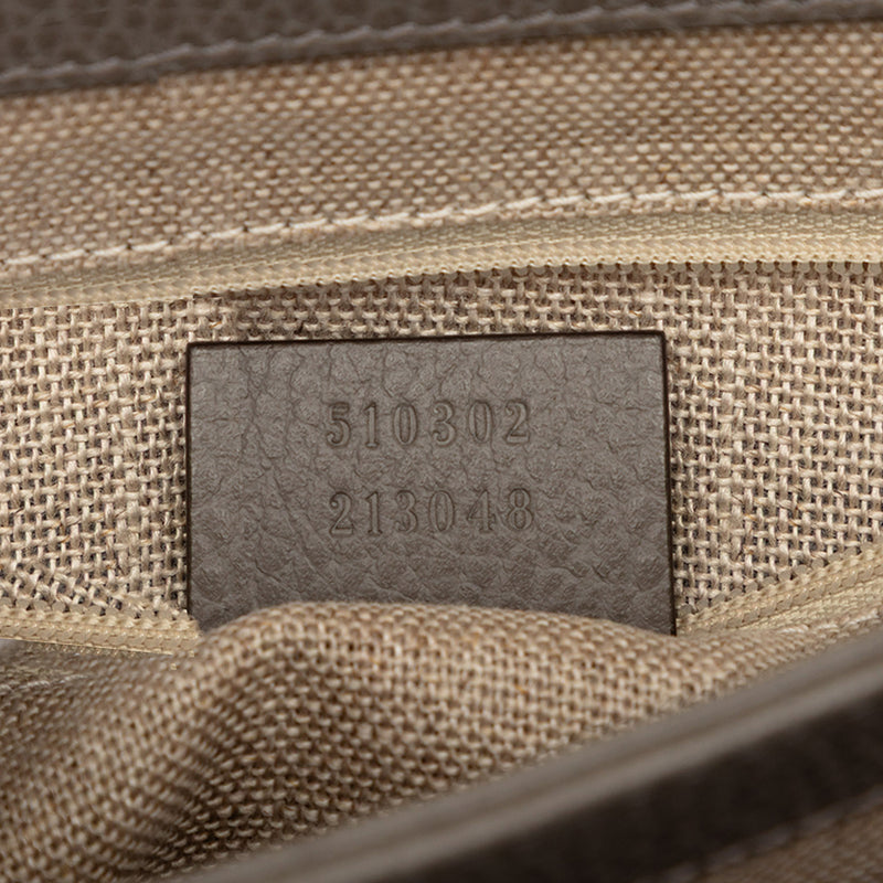 Small Dollar Calf Interlocking G Satchel - Image 6