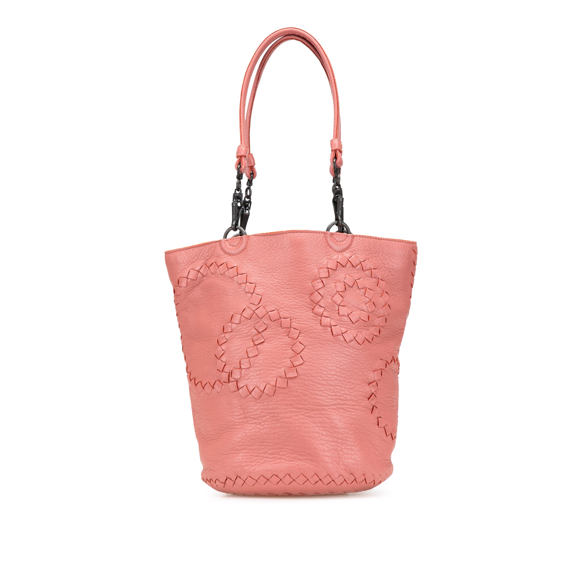 Small Intrecciato Trimmed Cervo Bucket Bag - Image 1