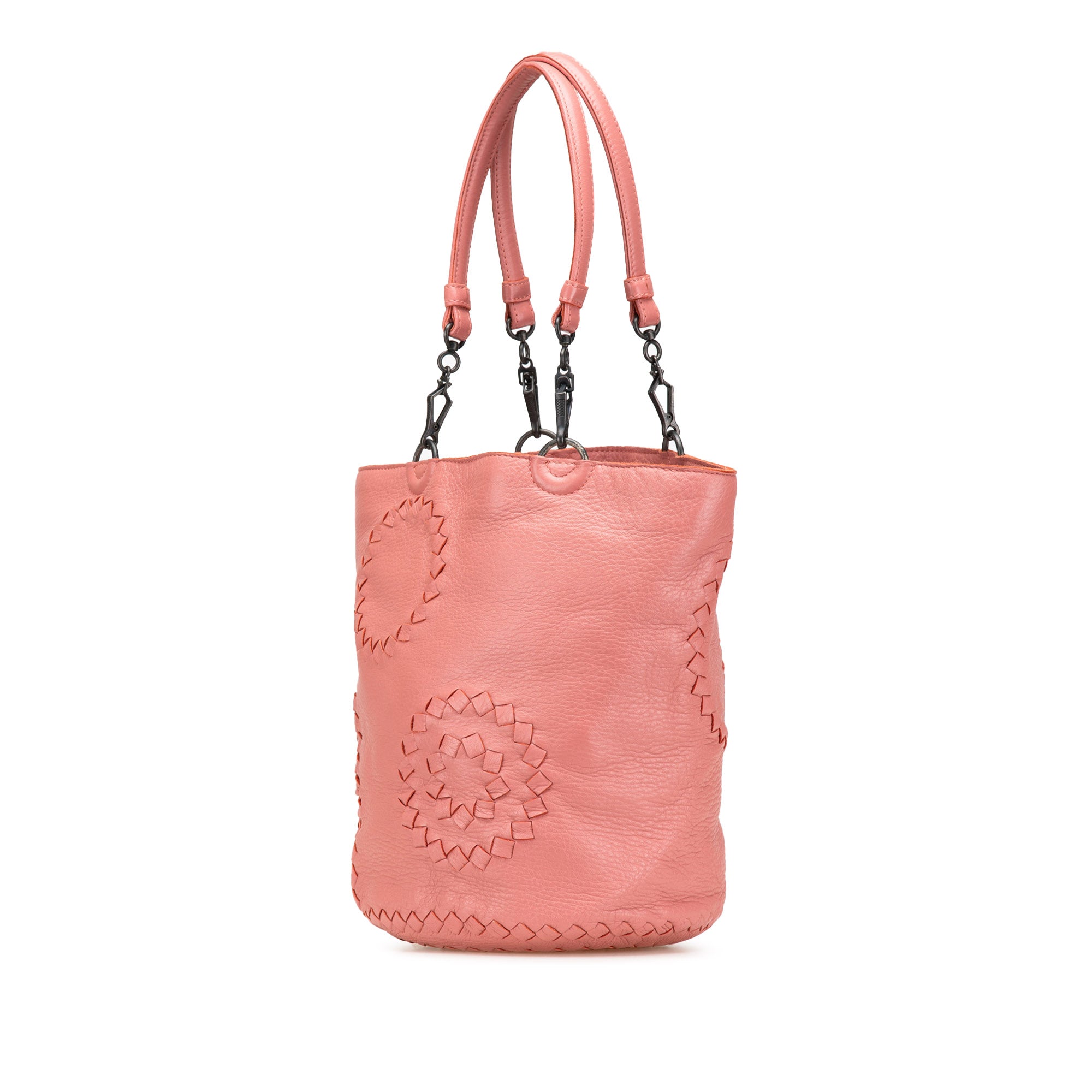 Small Intrecciato Trimmed Cervo Bucket Bag - Image 2