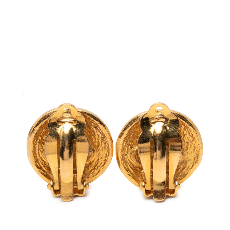 Gold Plated 31 Rue Cambon Round Clip On Earrings - Image 2