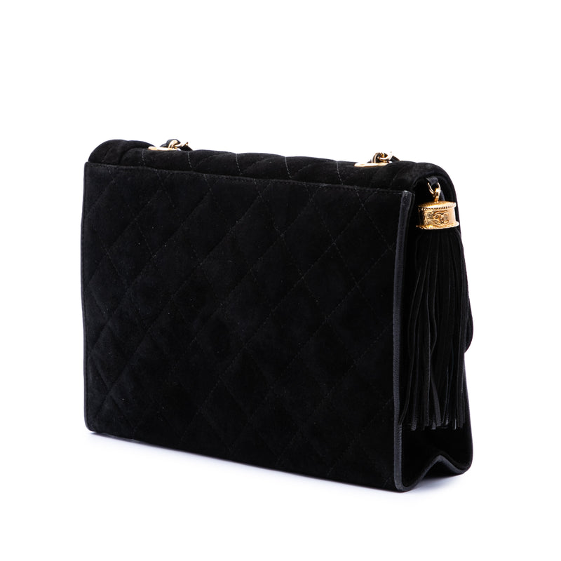 Quilted Suede Tassel Flap - Image 2