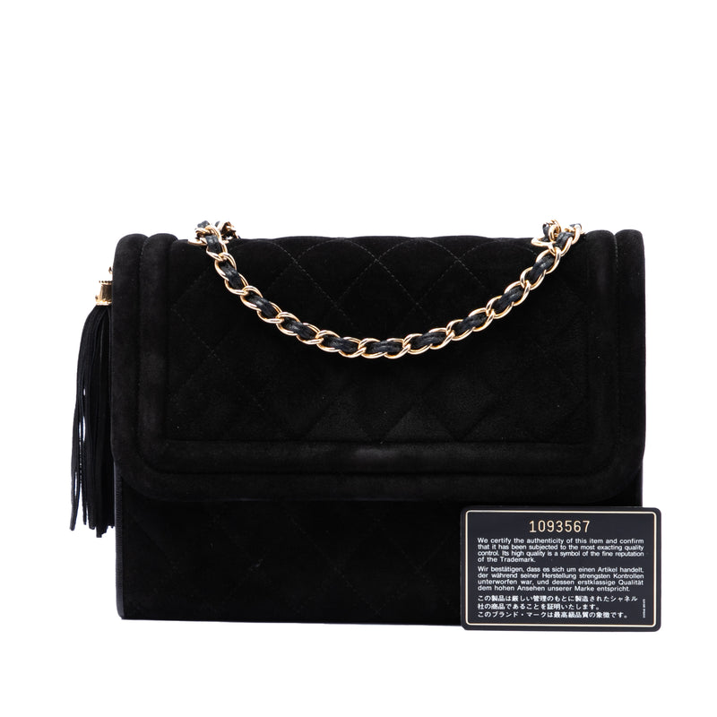 Quilted Suede Tassel Flap - Image 8