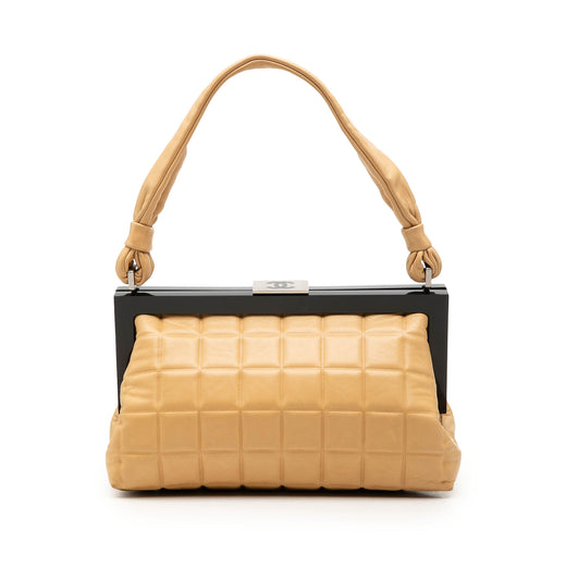 CC Chocolate Bar Lambskin Frame Handbag - Image 1