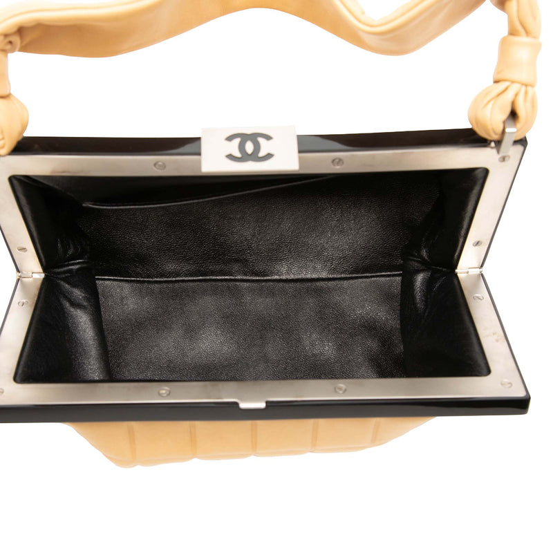 CC Chocolate Bar Lambskin Frame Handbag - Image 4