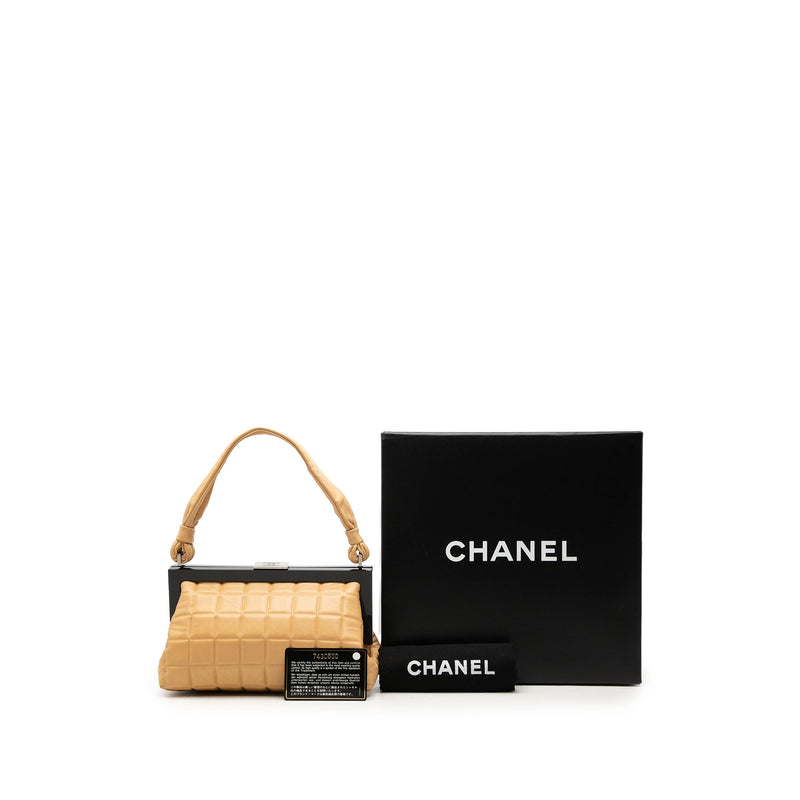 CC Chocolate Bar Lambskin Frame Handbag - Image 7
