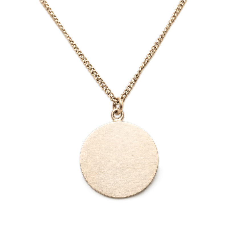 CC Gold Plated and Enamel Camellia Round Pendant Necklace - Image 3