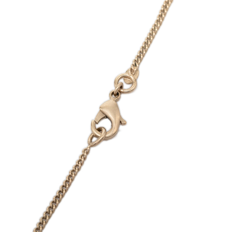 CC Gold Plated and Enamel Camellia Round Pendant Necklace - Image 5