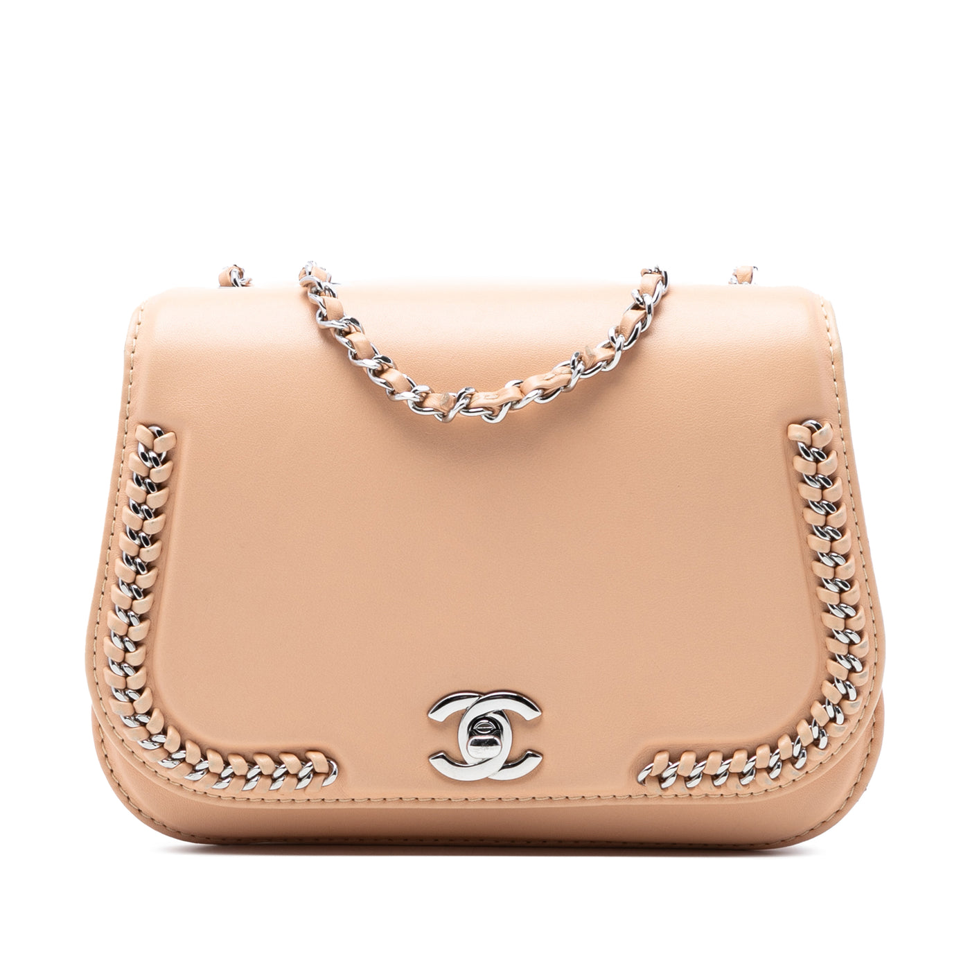 Small Calfskin Braided Chic Flap - Image 1