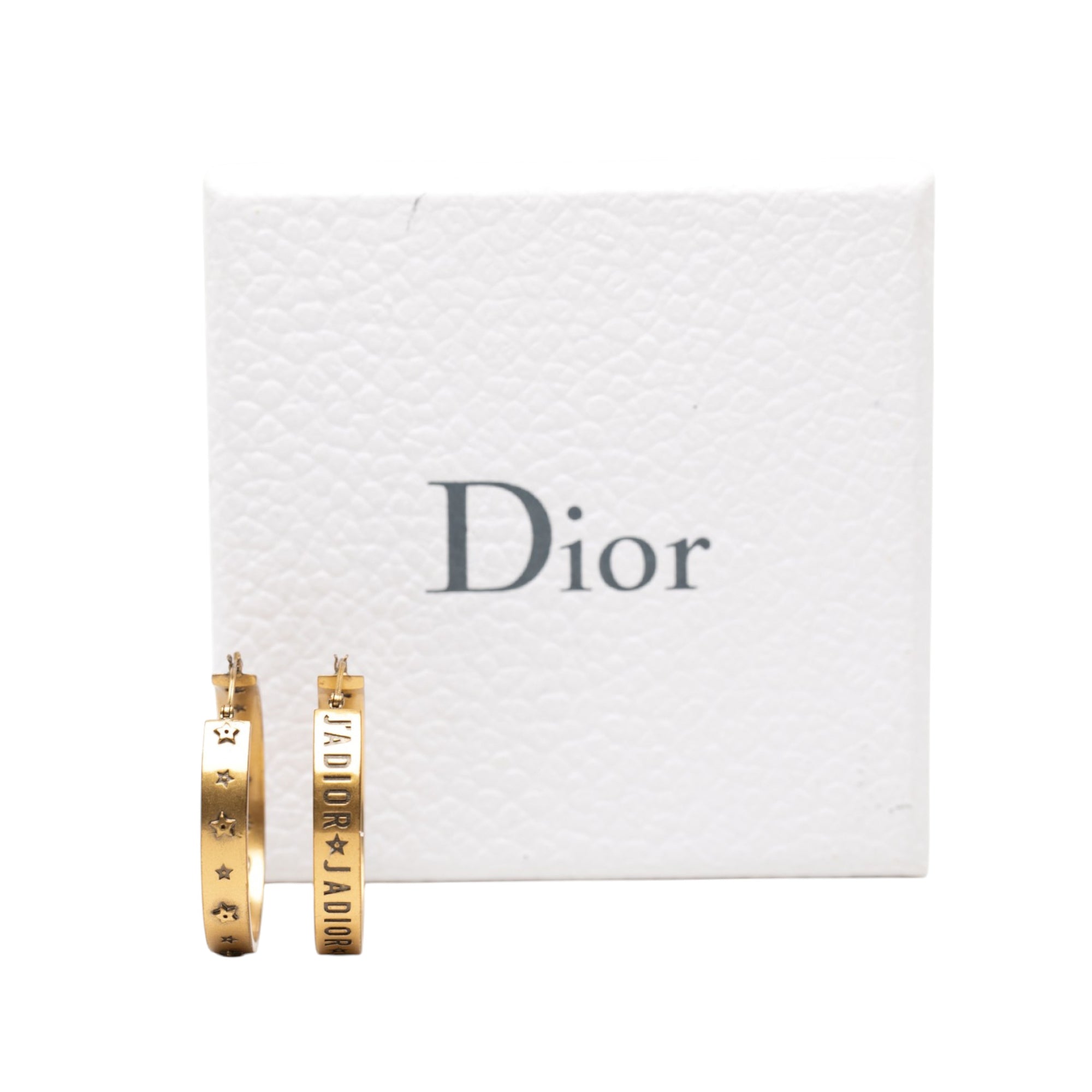 Gold Plated J Adior Star Hoop Earrings - Image 5