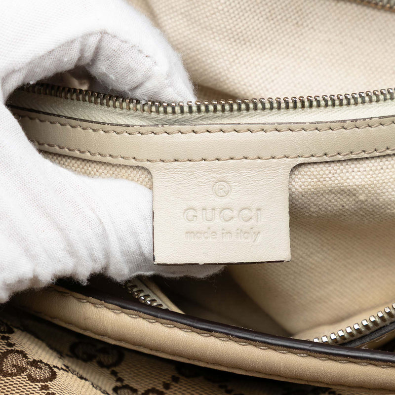 GG Canvas Web Mayfair Satchel - Image 5