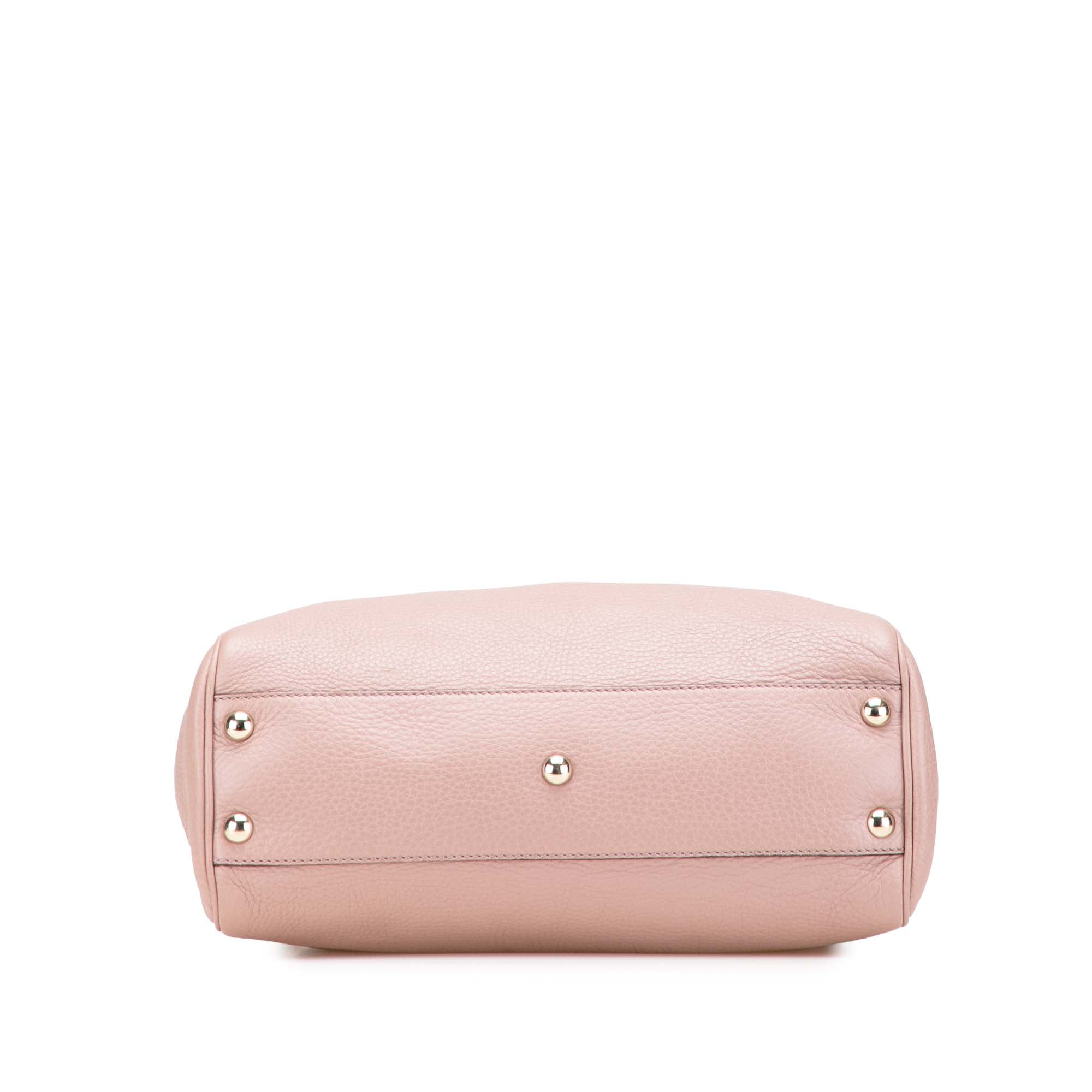 Small Calfskin Bamboo Shopper Satchel - Image 3