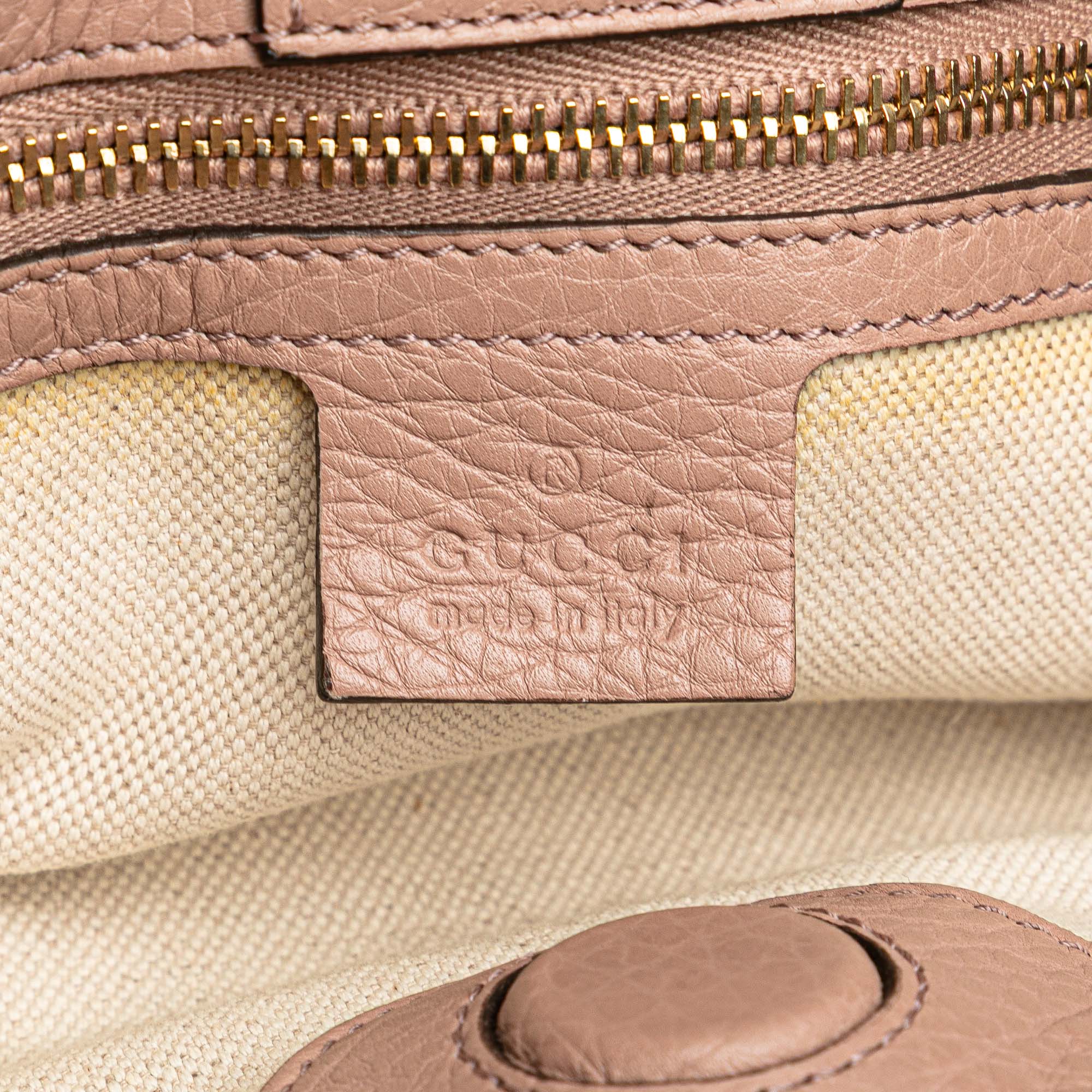 Small Calfskin Bamboo Shopper Satchel - Image 5