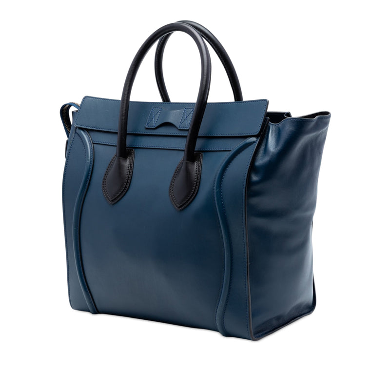 Large Bicolor Leather Phantom Luggage Tote - Image 2