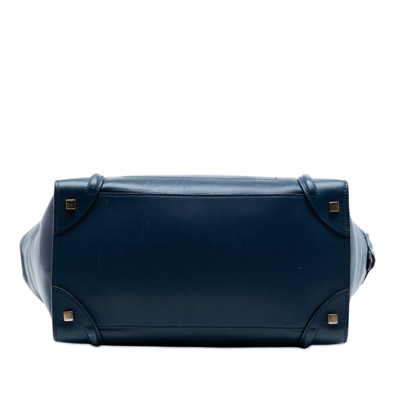 Large Bicolor Leather Phantom Luggage Tote - Image 3