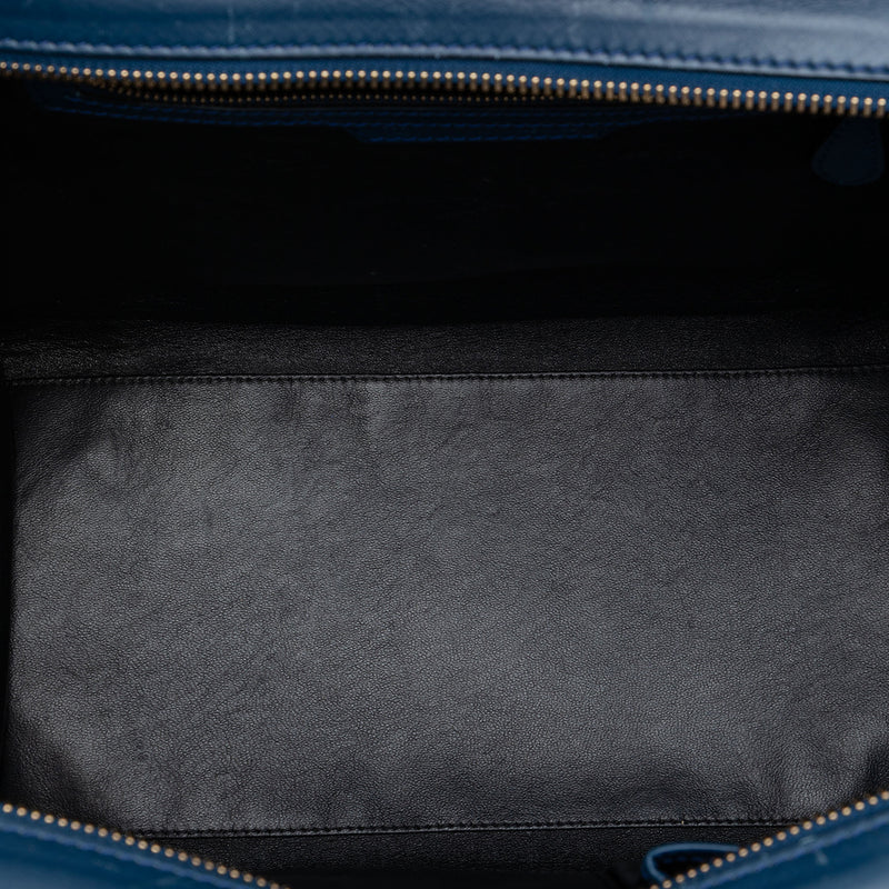 Large Bicolor Leather Phantom Luggage Tote - Image 4