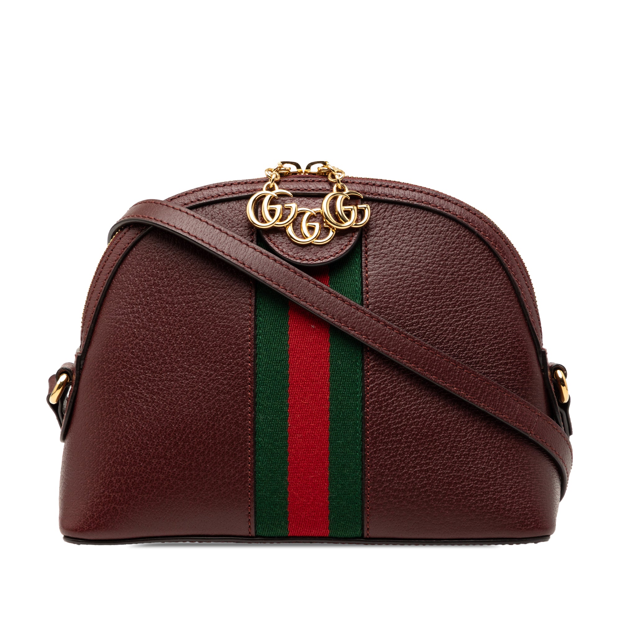 Small Calfskin Web Ophidia Dome Crossbody - Image 1