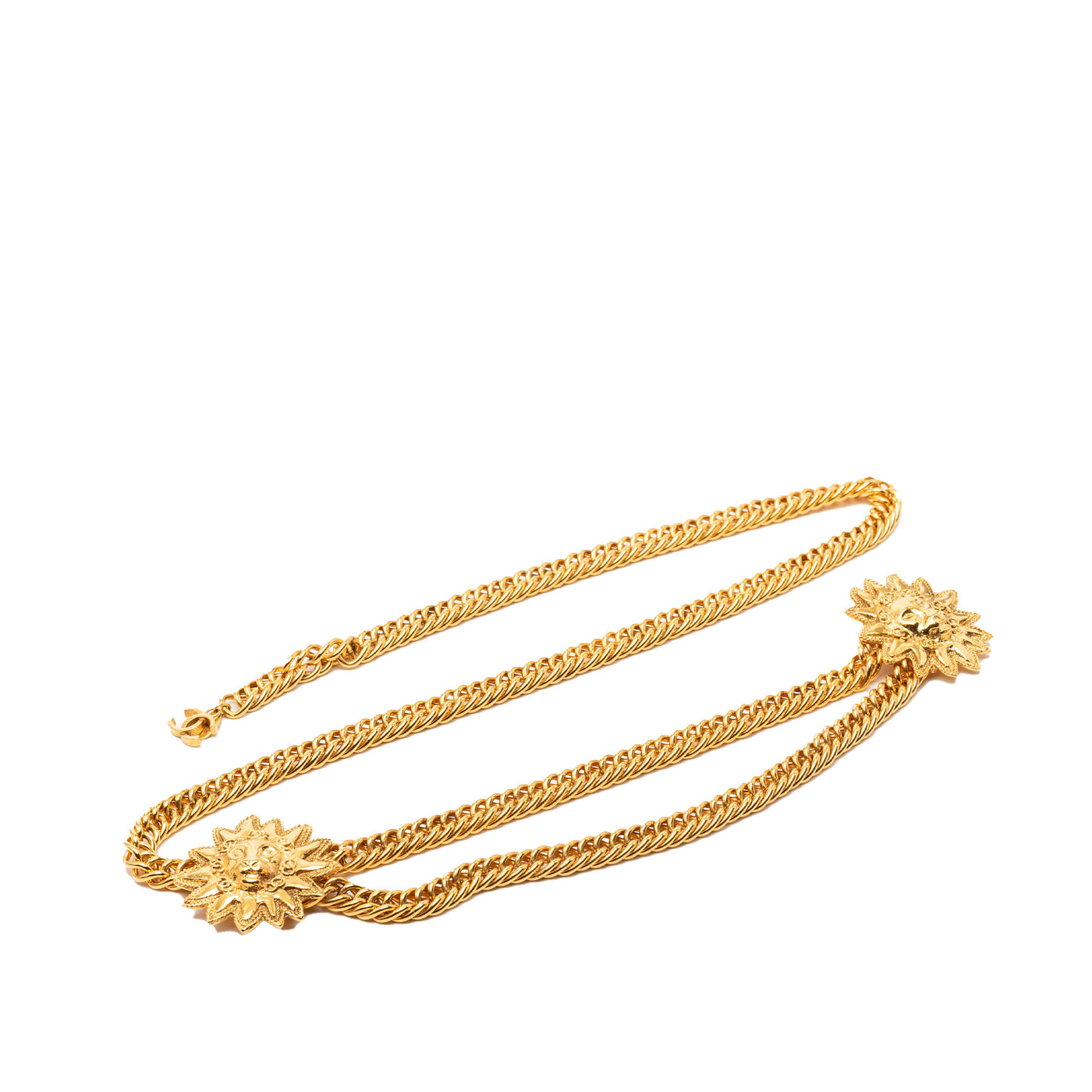 CC Gold Plated Double Sun Chain Link Belt - Image 1