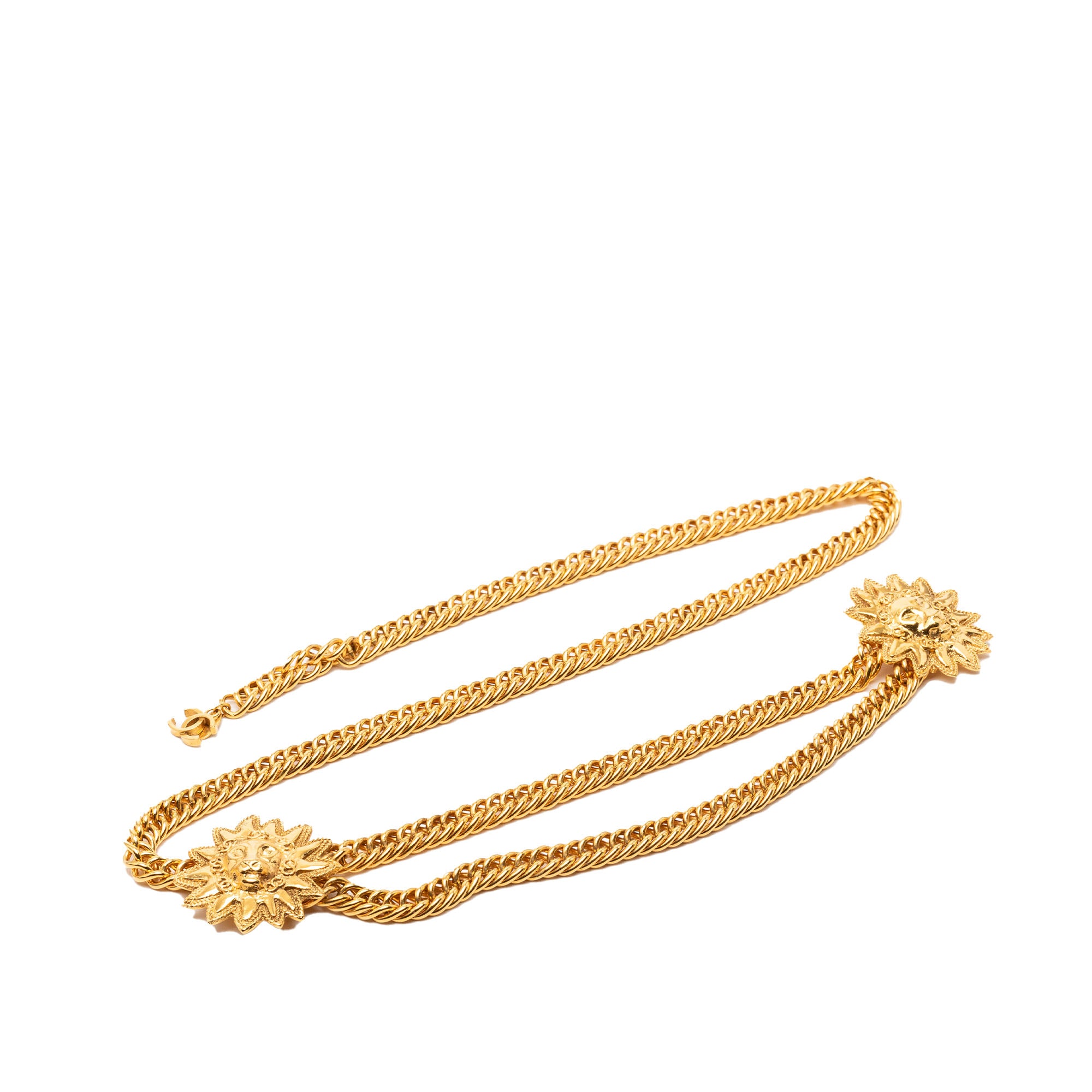 CC Gold Plated Double Sun Chain Link Belt - Image 1