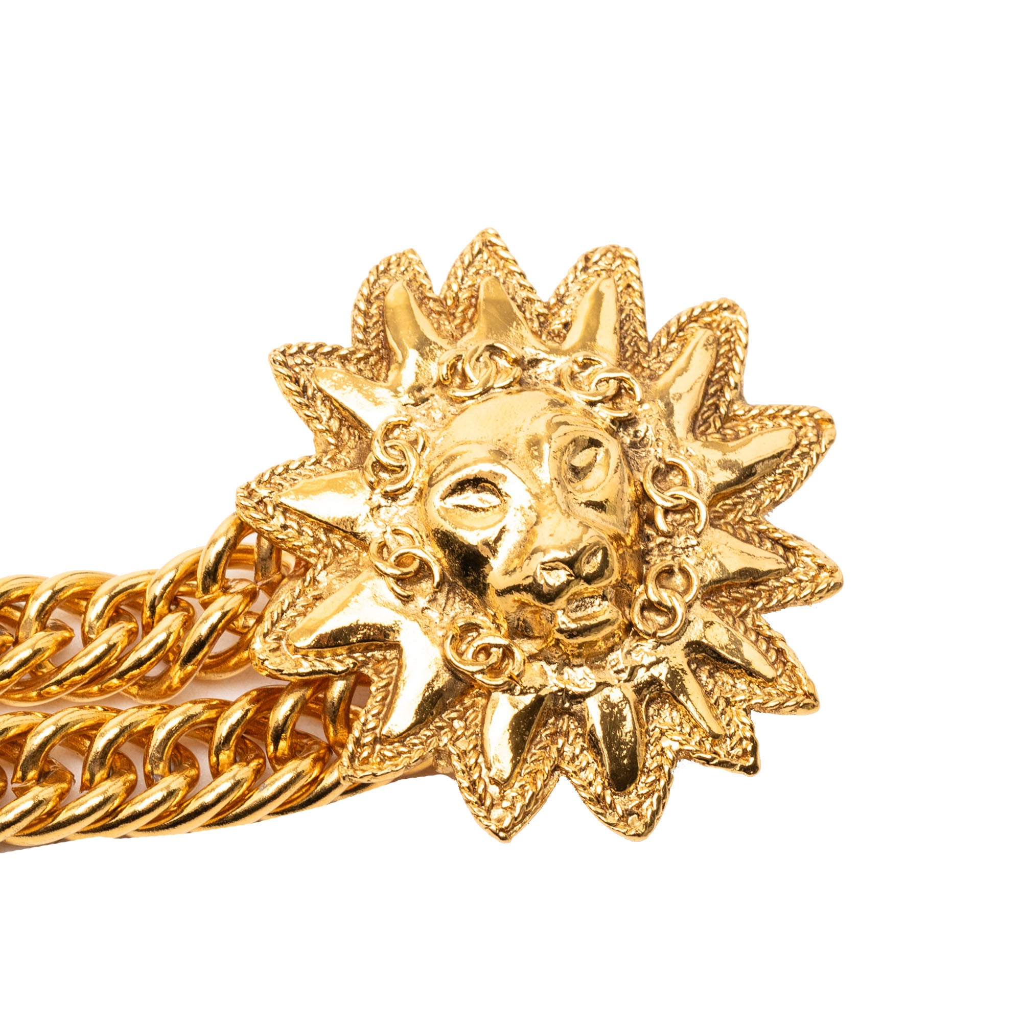 CC Gold Plated Double Sun Chain Link Belt - Image 4