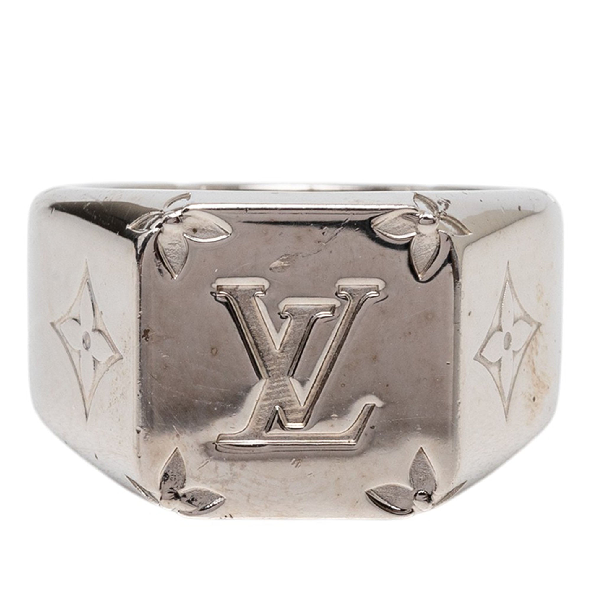 Brass Monogram Signet Ring M - Image 1