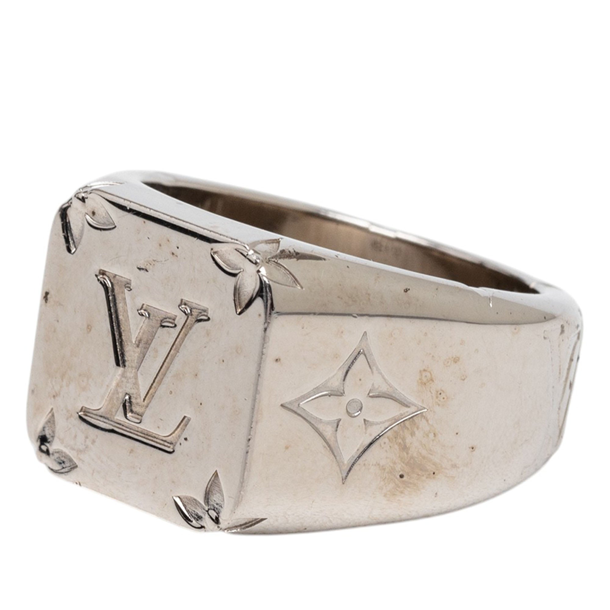 Brass Monogram Signet Ring M - Image 2
