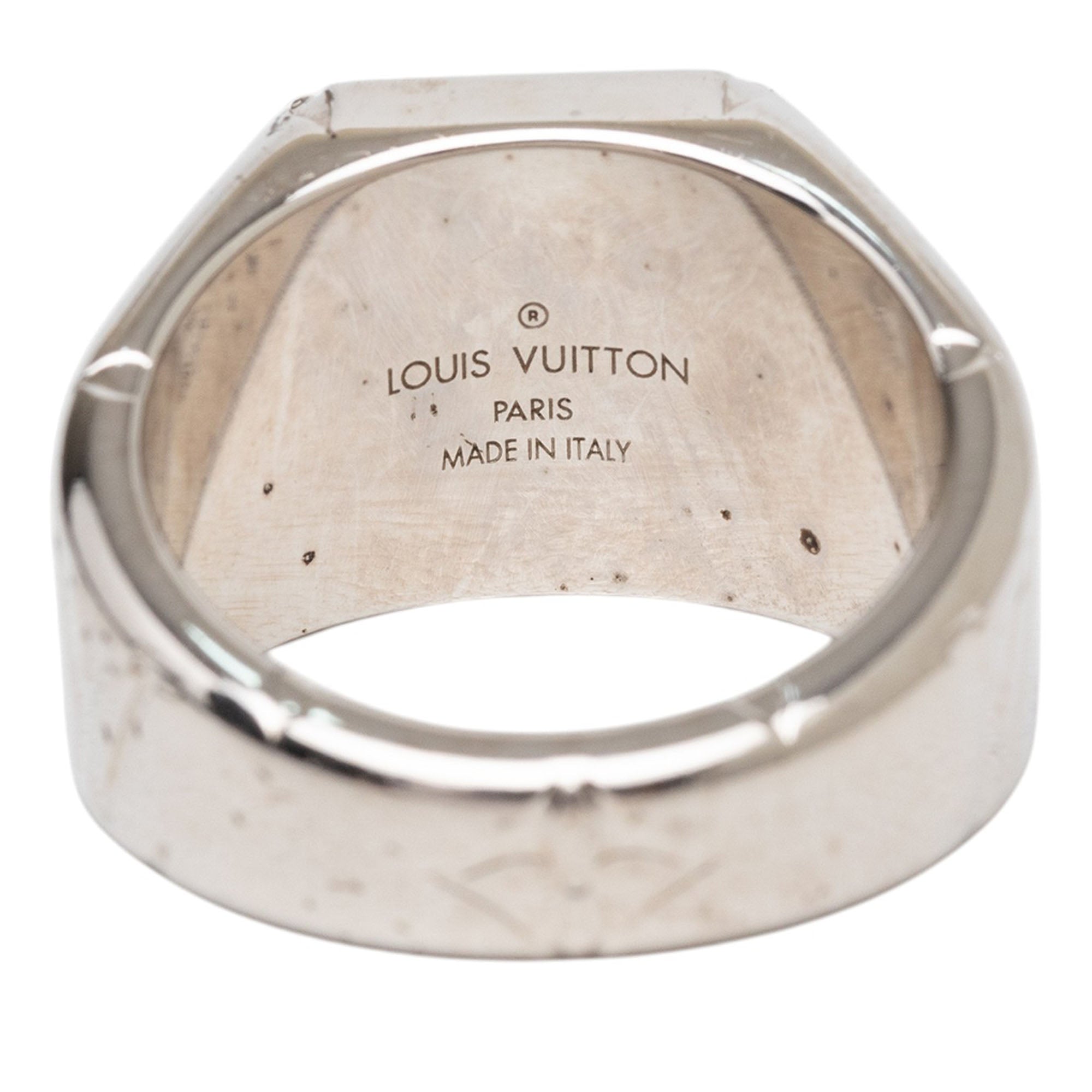 Brass Monogram Signet Ring M - Image 3