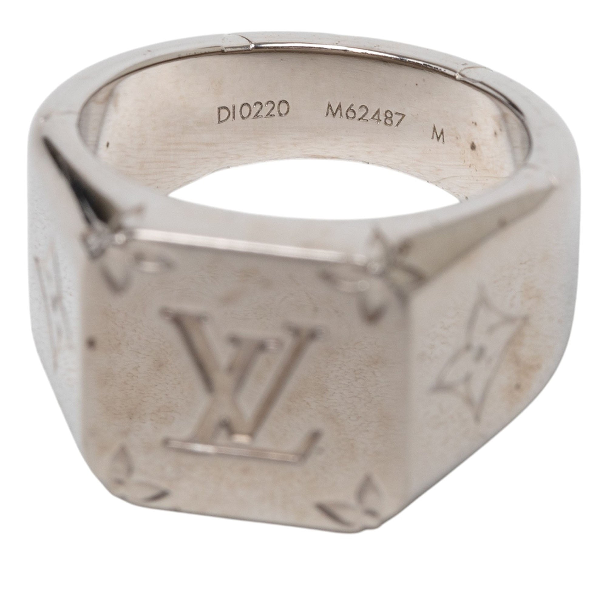 Brass Monogram Signet Ring M - Image 4