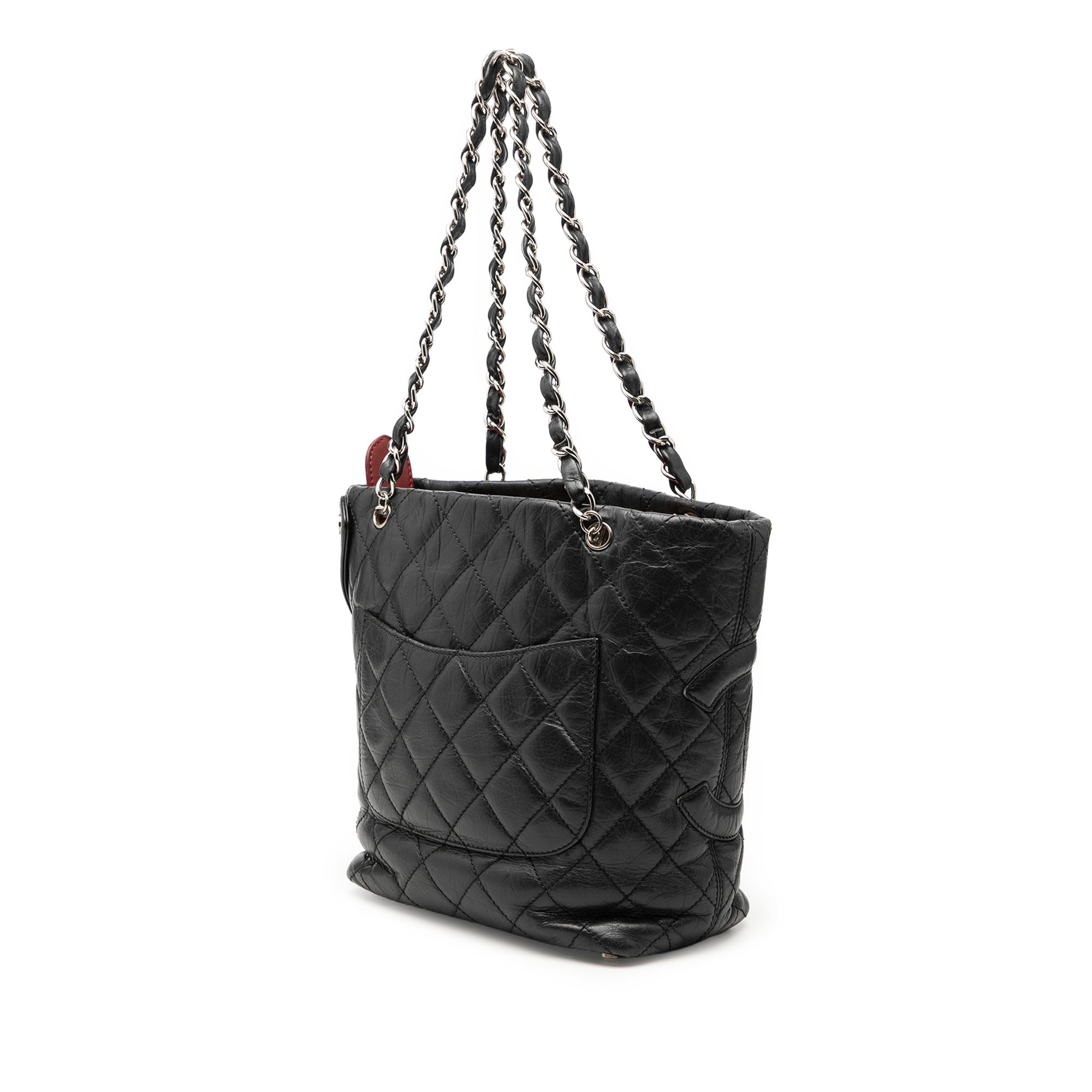 Small Quilted Aged Calfskin Cotton Club Tote - Image 2