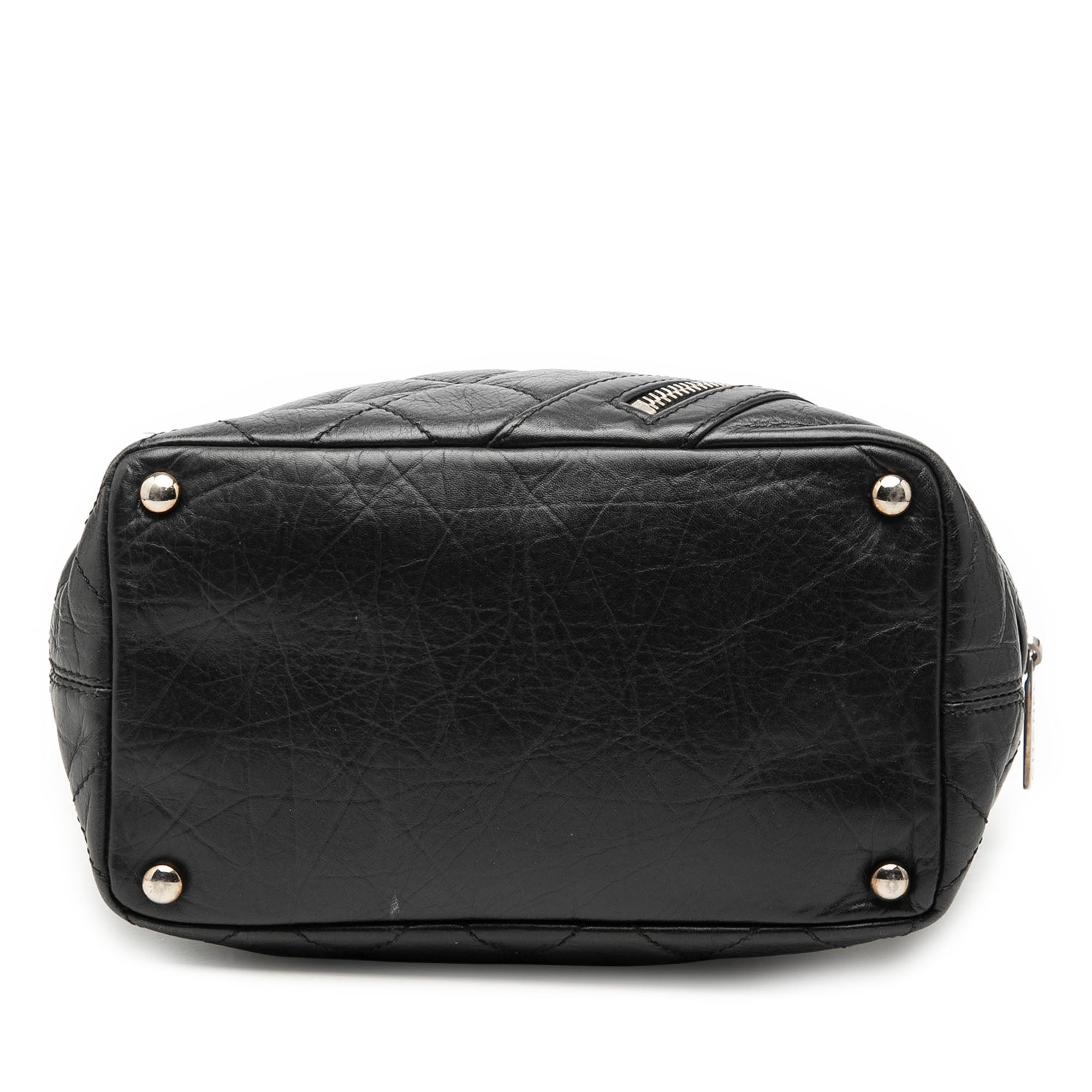 Small Quilted Aged Calfskin Cotton Club Tote - Image 3