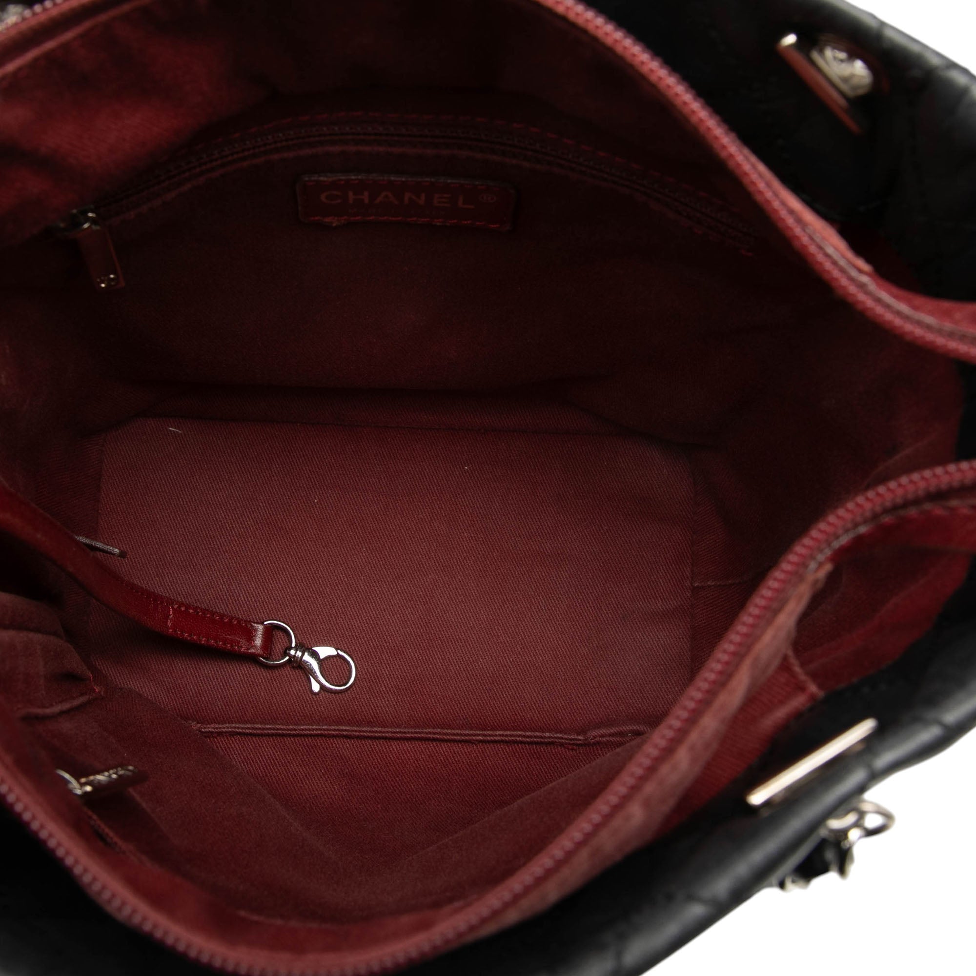 Small Quilted Aged Calfskin Cotton Club Tote - Image 4