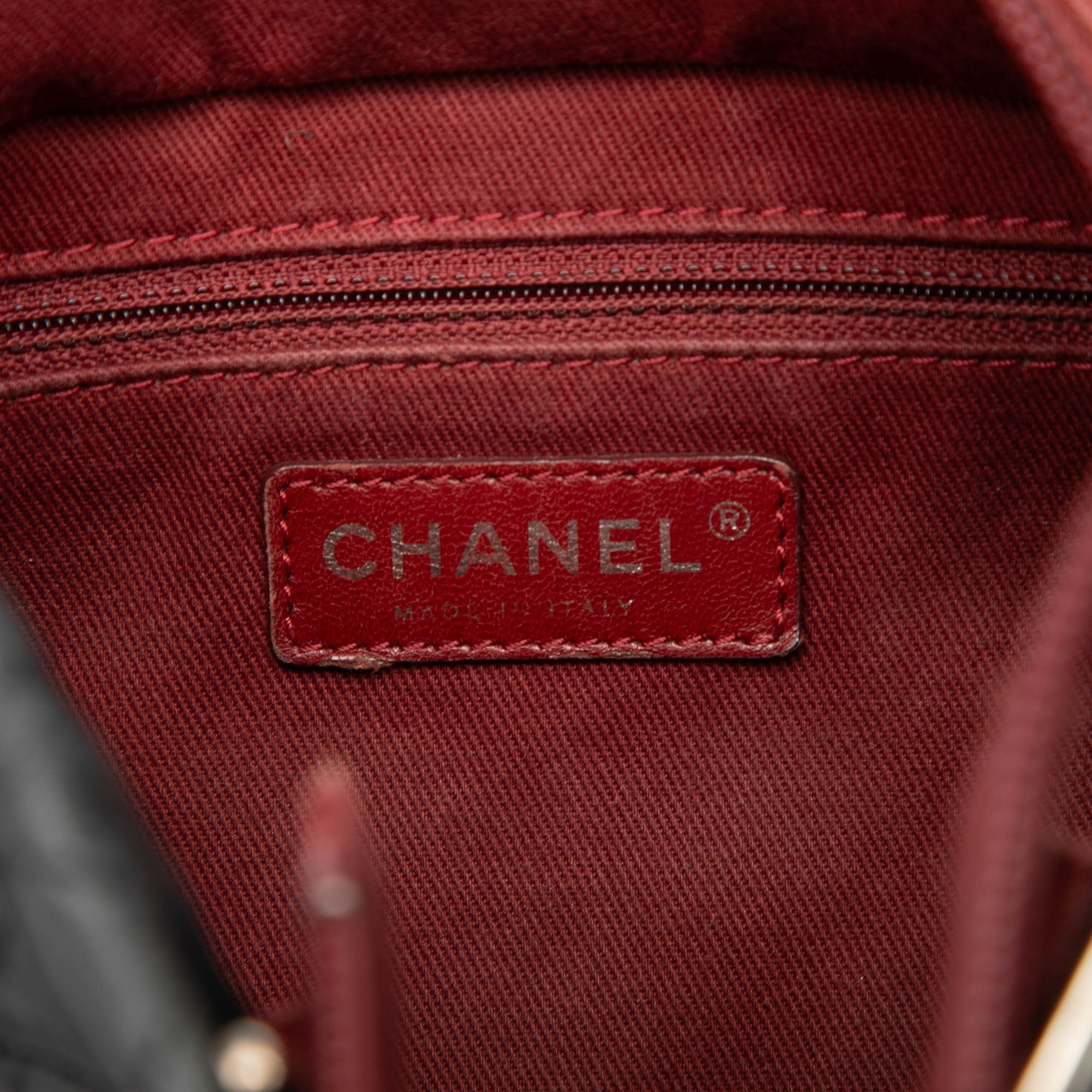 Small Quilted Aged Calfskin Cotton Club Tote - Image 5