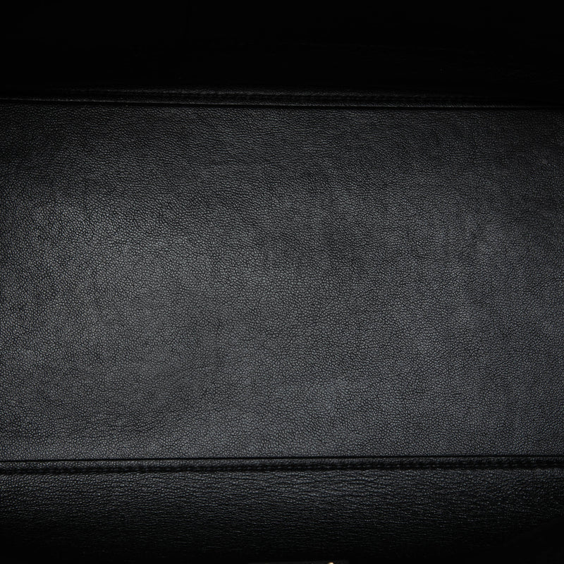Medium Drummed Calfskin and Suede Trapeze Satchel - Image 4