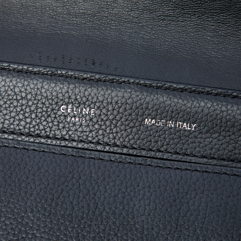 Medium Drummed Calfskin and Suede Trapeze Satchel - Image 5