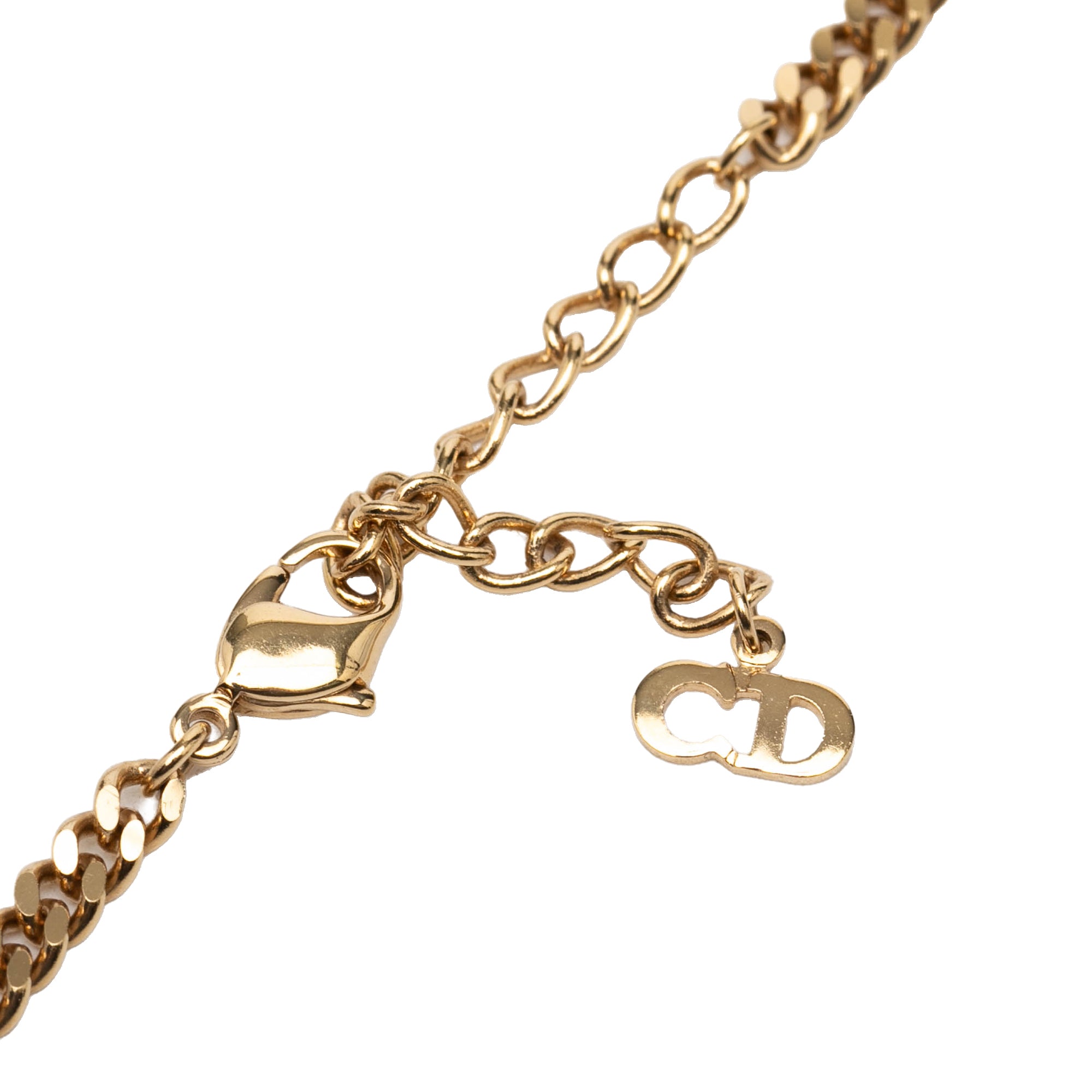Gold Plated CD Logo Chain Necklace - Image 3