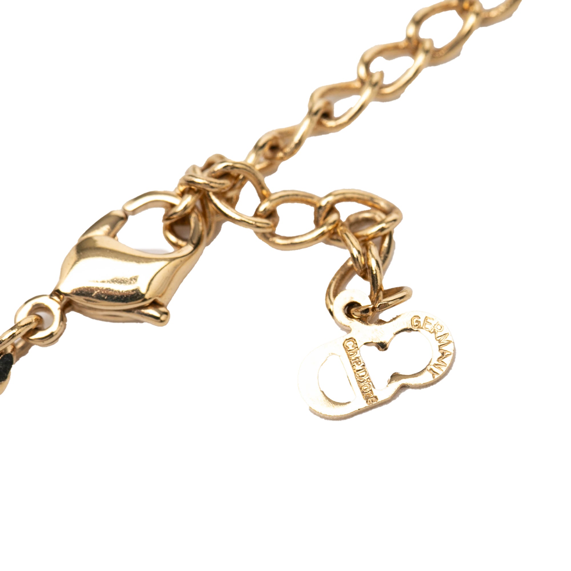 Gold Plated CD Logo Chain Necklace - Image 4