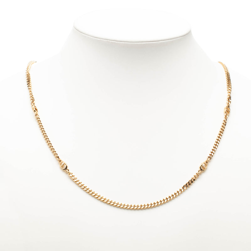 Gold Plated CD Logo Chain Necklace - Image 5