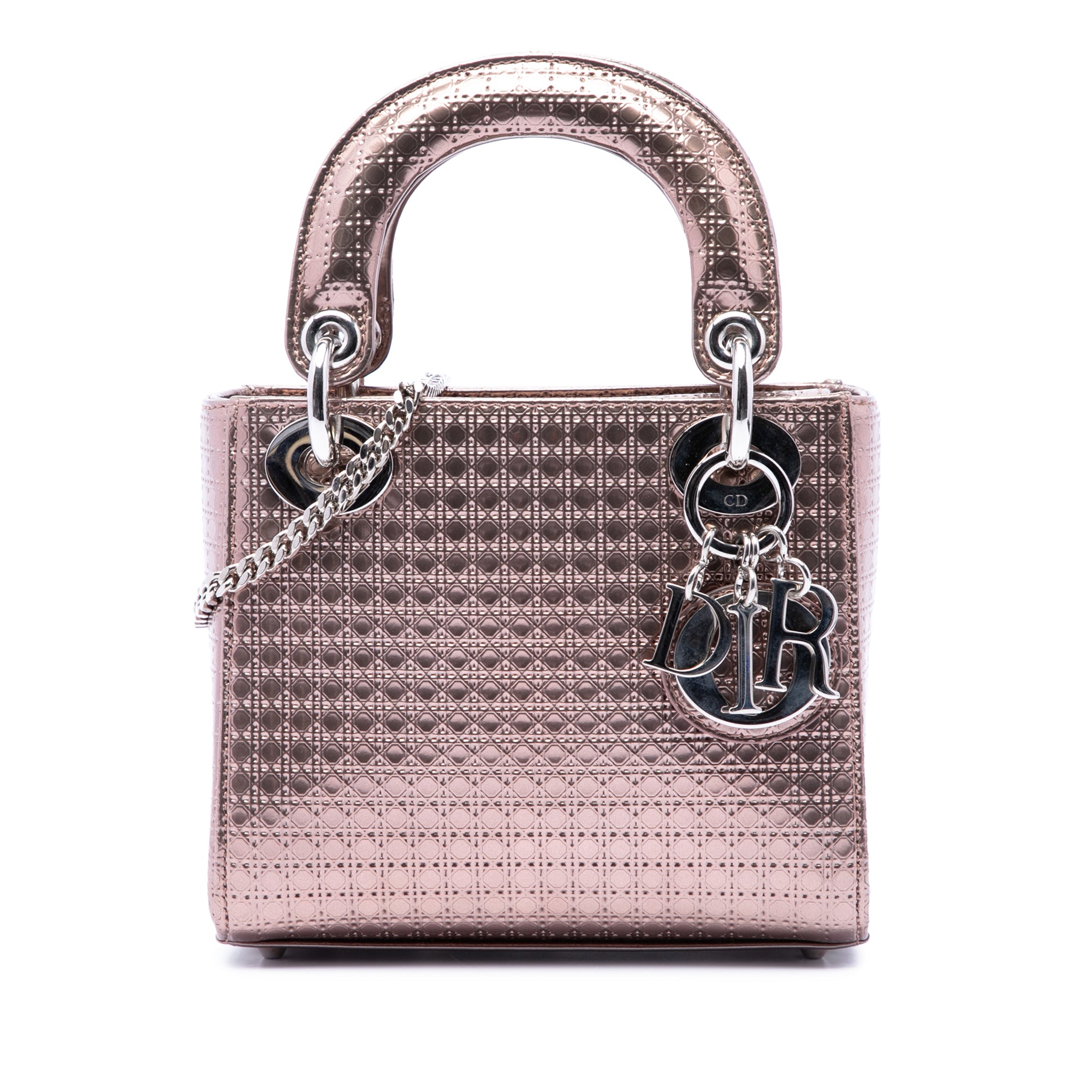Mini Metallic Patent Microcannage Lady Dior - Image 1