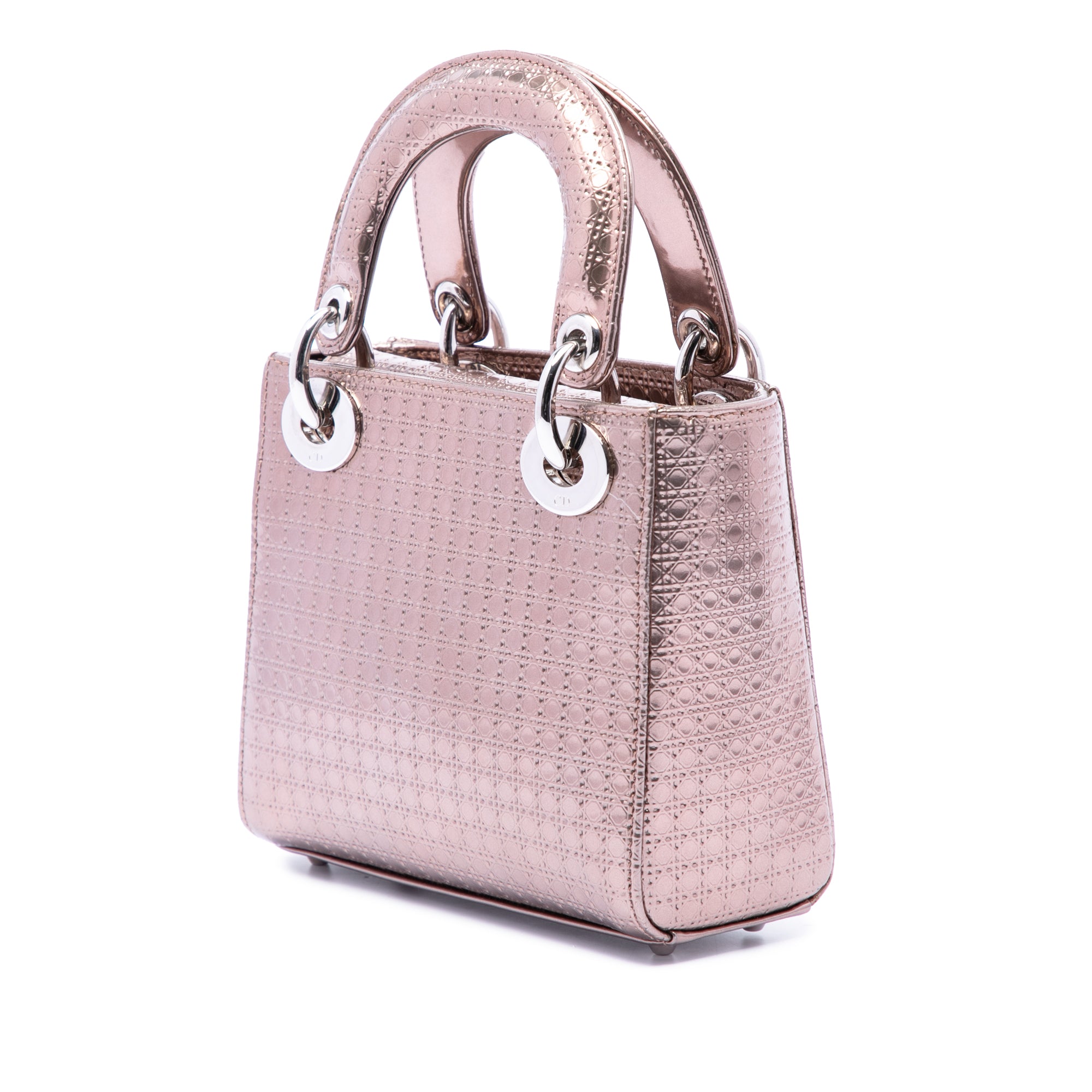 Mini Metallic Patent Microcannage Lady Dior - Image 2