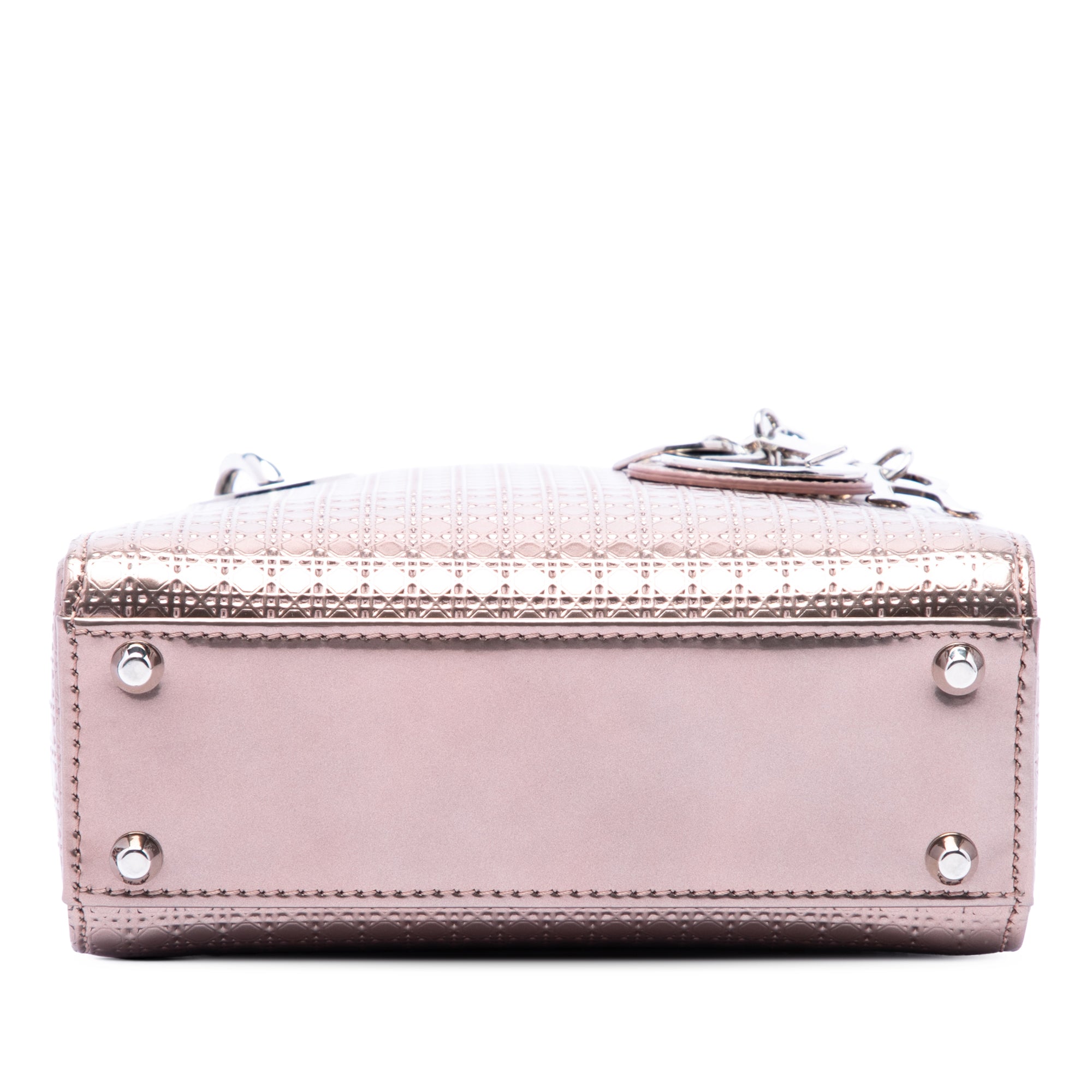 Mini Metallic Patent Microcannage Lady Dior - Image 3